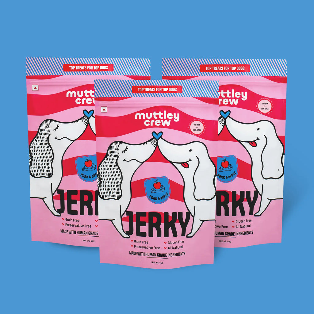 Pork & Apple Jerky - Muttley Crew Pet Treats Private Limited
