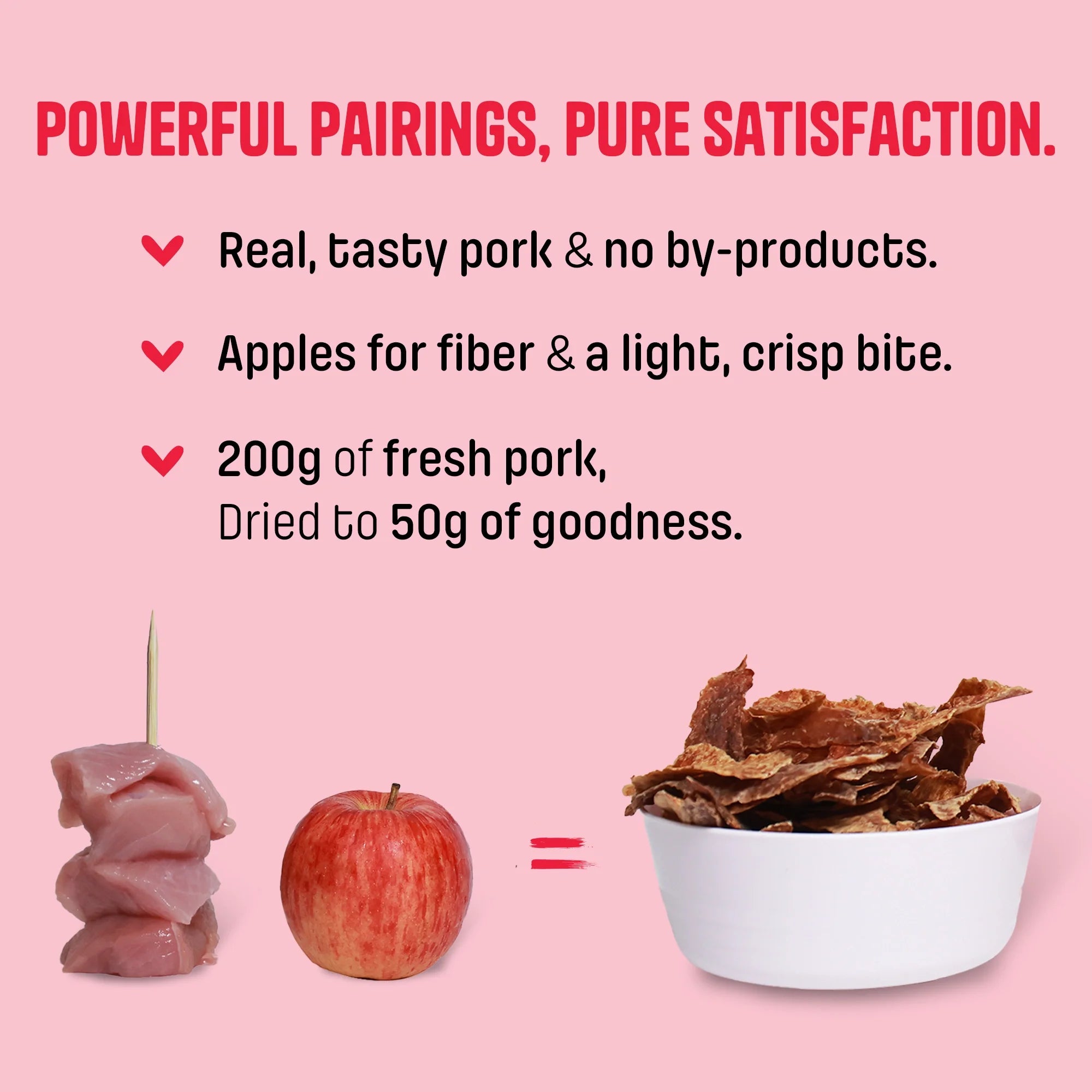 Pork & Apple Jerky - Muttley Crew Pet Treats Private Limited