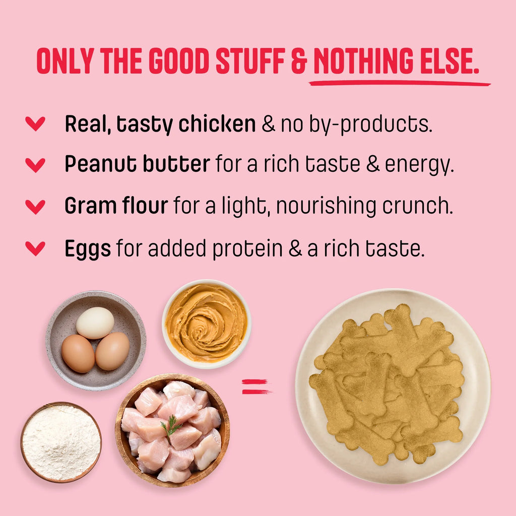 Chicken & Peanut Butter Biscuits - Muttley Crew Pet Treats Private Limited